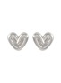 Main View - Click To Enlarge - MISSOMA - Rhodium Plated Brass Puffy Heart Stud Earrings