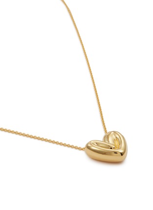 Detail View - Click To Enlarge - MISSOMA - 18K Gold Plated Brass Puffy Heart Pendant Necklace