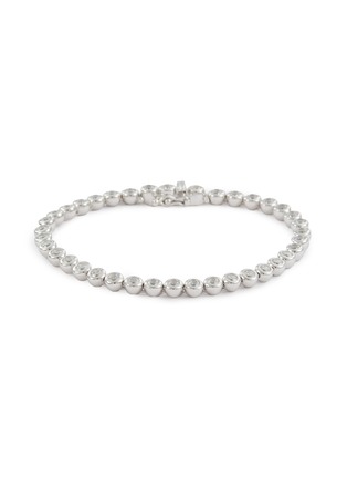 Main View - Click To Enlarge - MISSOMA - Rhodium Plated Sterling Silver Tennis Round Bracelet — Size S