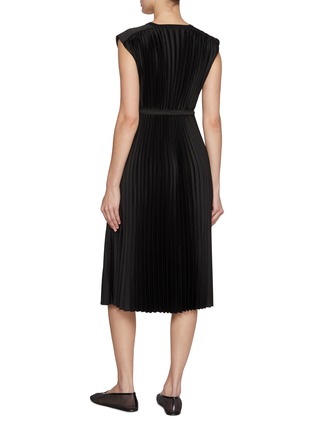 Back View - Click To Enlarge - JOSEPH - Volta Pleated Drawstring Dress