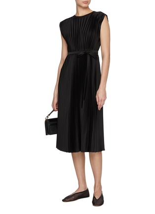 Figure View - Click To Enlarge - JOSEPH - Volta Pleated Drawstring Dress