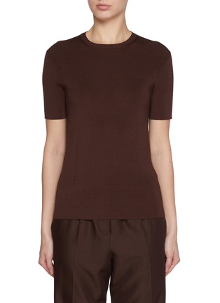 Main View - Click To Enlarge - JOSEPH - Satiny Ribbed Top