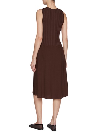 Back View - Click To Enlarge - JOSEPH - Satiny Ribbed Dress