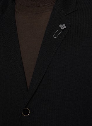  - LARDINI - Notch Lapel Single Breasted Knitted Blazer