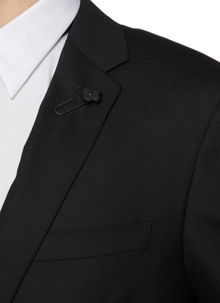 Detail View - Click To Enlarge - LARDINI - Notch Lapel Single Breasted Wool Blend Suit