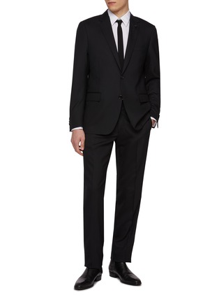 Figure View - Click To Enlarge - LARDINI - Notch Lapel Single Breasted Wool Blend Suit