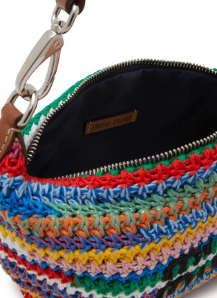 Detail View - Click To Enlarge - MIU MIU - Contenitori Cotton Crochet Pouch