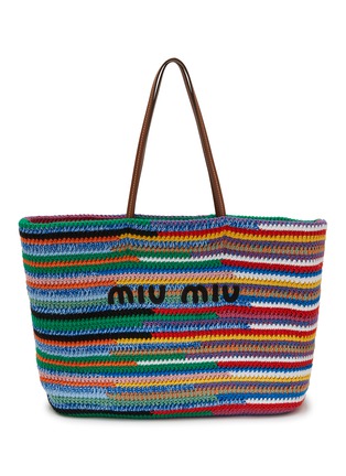 Main View - Click To Enlarge - MIU MIU - Paglia Cotton Crochet Tote Bag