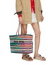 Figure View - Click To Enlarge - MIU MIU - Paglia Cotton Crochet Tote Bag