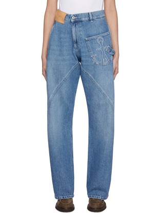 Main View - Click To Enlarge - JW ANDERSON - Twisted Wide Leg Workwear Jeans