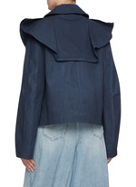 JW ANDERSON | Layered Collar Cropped Cotton Trench Jacket