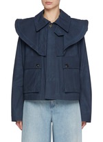 JW ANDERSON | Layered Collar Cropped Cotton Trench Jacket