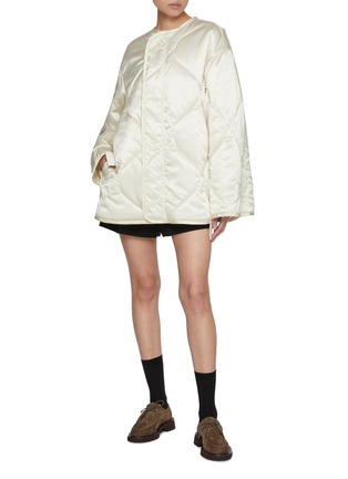 Figure View - Click To Enlarge - JW ANDERSON - Oversized Collarless Quilted Jacket