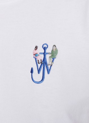  - JW ANDERSON - Embroidered Anchor Graphic Print Cotton T-Shirt