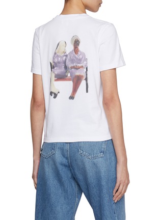 Back View - Click To Enlarge - JW ANDERSON - Embroidered Anchor Graphic Print Cotton T-Shirt