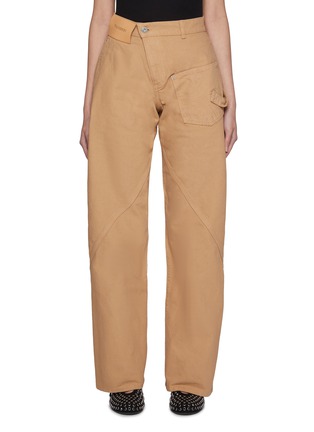 Main View - Click To Enlarge - JW ANDERSON - Twisted Cotton Wide Leg Workwear Pants