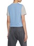 Back View - Click To Enlarge - JW ANDERSON - Two Tone Embroidered Anchor Panelled Cotton T-Shirt