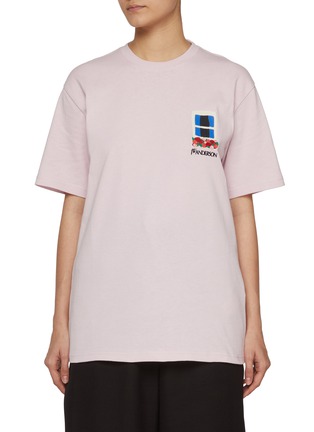 Main View - Click To Enlarge - JW ANDERSON - Window Embroidery Cotton T-Shirt