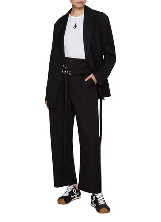 Figure View - Click To Enlarge - JW ANDERSON - Fold-Over Cropped Pants