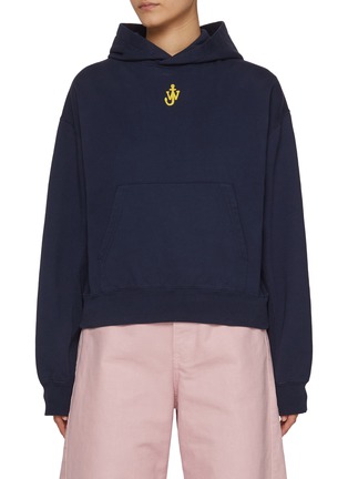 Main View - Click To Enlarge - JW ANDERSON - Anchor Embroidery Cotton Hoodie