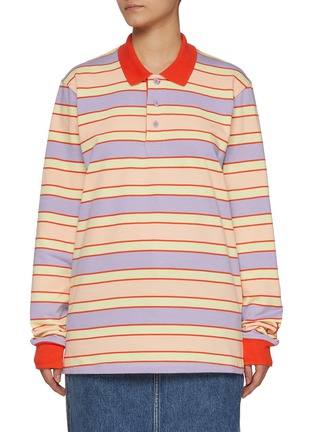 Main View - Click To Enlarge - JW ANDERSON - Contrast Trim Cotton Polo Shirt