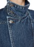  - JW ANDERSON - High Neck Sleeveless Dark Wash Wool Denim Jacket