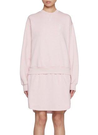 Main View - Click To Enlarge - JW ANDERSON - Layered Cotton Sweater Dress