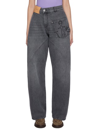 Main View - Click To Enlarge - JW ANDERSON - Twisted Wide Leg Workwear Jeans