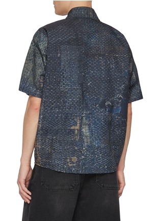 Back View - Click To Enlarge - FDMTL - V-Neck Printed Pocket Boro Shirt