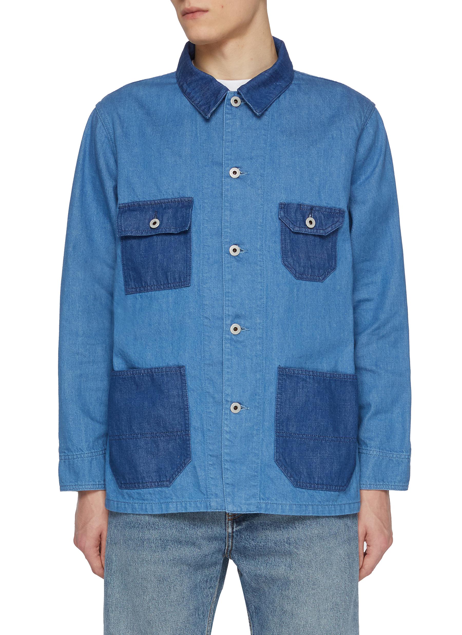 Contrast Quad Pocket Denim Shirt Jacket