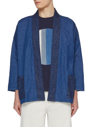 Main View - Click To Enlarge - FDMTL - Contrast Print Cotton Haori Jacket