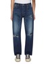 Main View - Click To Enlarge - FDMTL - Sashiko Distressed Dark Wash Jeans