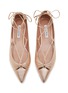 Detail View - Click To Enlarge - AQUAZZURA - Gabi Skimmer Leather Flats