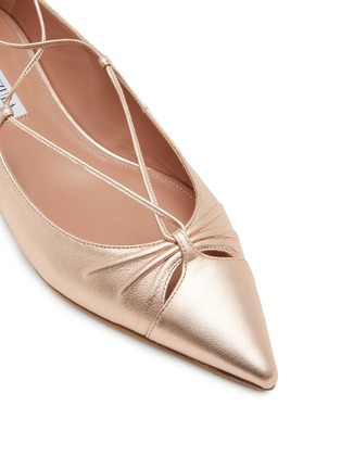 Detail View - Click To Enlarge - AQUAZZURA - Gabi Skimmer Leather Flats