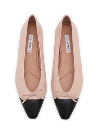 Detail View - Click To Enlarge - AQUAZZURA - Gioia Leather Ballerina Flats