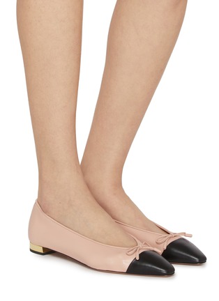 Figure View - Click To Enlarge - AQUAZZURA - Gioia Leather Ballerina Flats