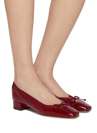 Figure View - Click To Enlarge - PEDDER RED - Bonnie 40 Ballerina Patent Leather Pumps