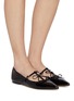 Figure View - Click To Enlarge - PEDDER RED - Jasper Patent Leather Ballerina Flats