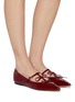 Figure View - Click To Enlarge - PEDDER RED - Jasper Patent Leather Ballerina Flats