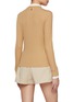 Back View - Click To Enlarge - SOUTHCAPE - Contrast Layered Ribbed Top