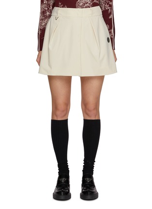 Main View - Click To Enlarge - SOUTHCAPE - Pleated Logo Back Skort