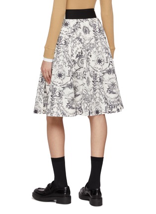 Back View - Click To Enlarge - SOUTHCAPE - South Cross Floral Flared Midi Skirt