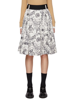 Main View - Click To Enlarge - SOUTHCAPE - South Cross Floral Flared Midi Skirt