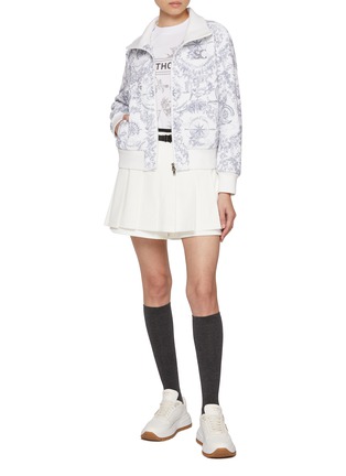 Figure View - Click To Enlarge - SOUTHCAPE - Floral Contrast Collar Jacket