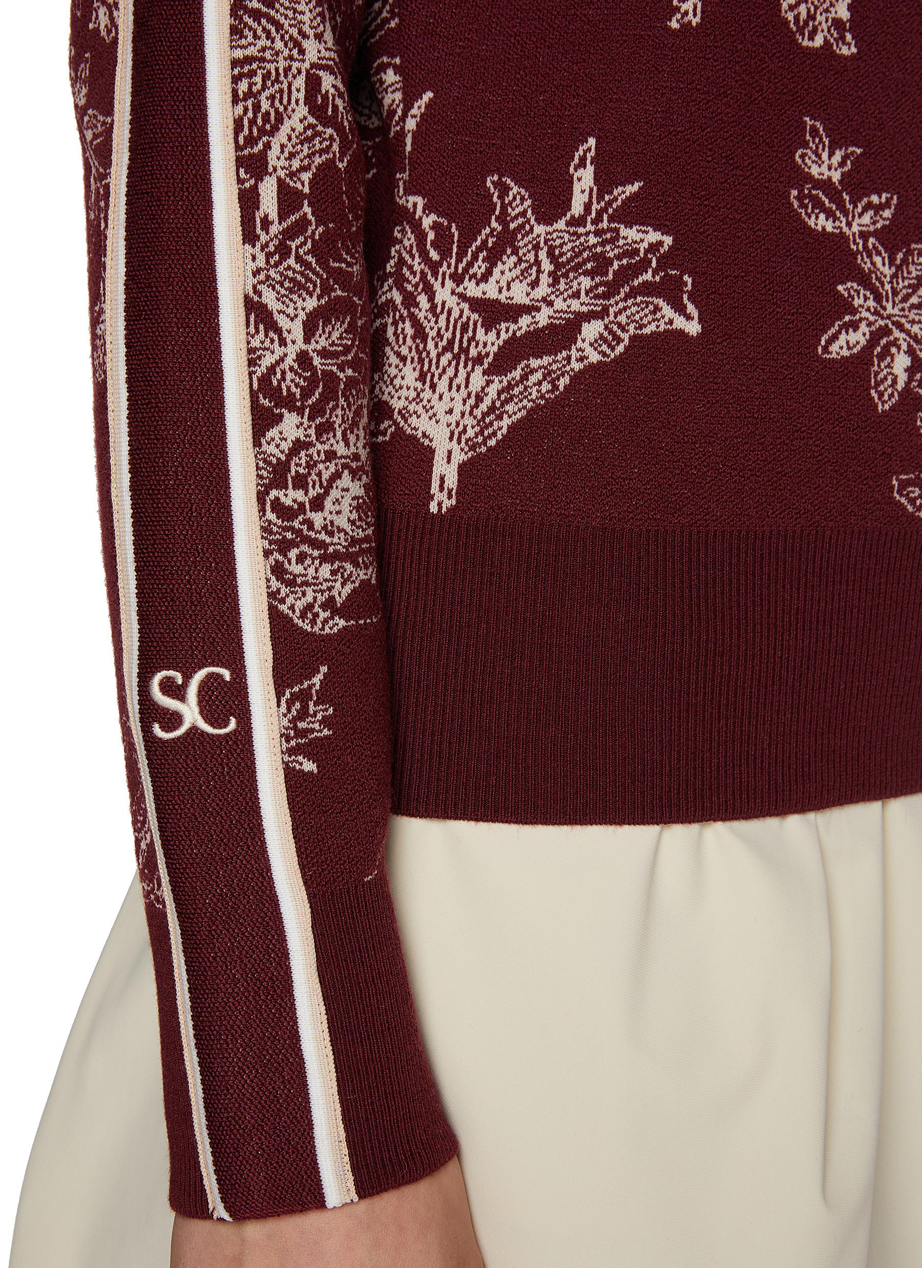 Jacquard Floral Jumper - Thumbnail 4