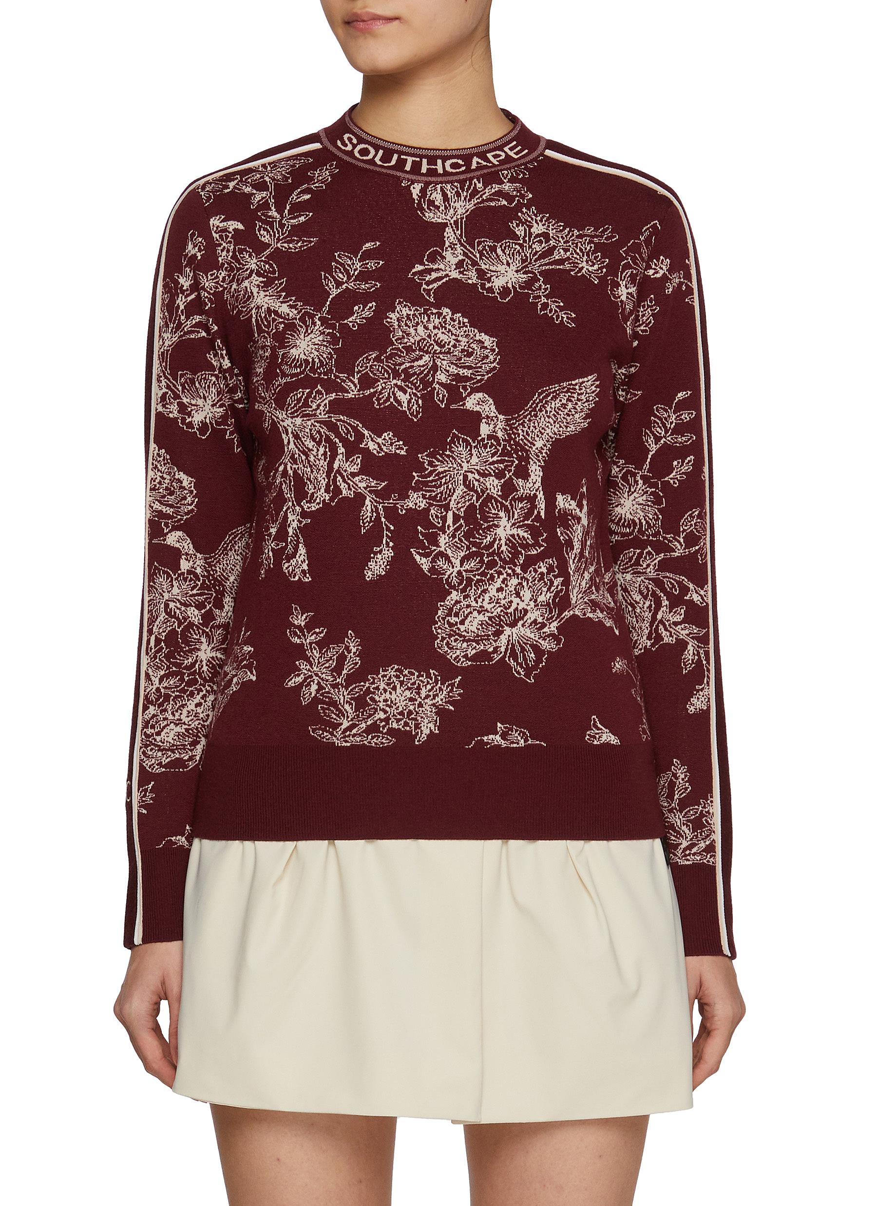 Jacquard Floral Jumper - Thumbnail 1