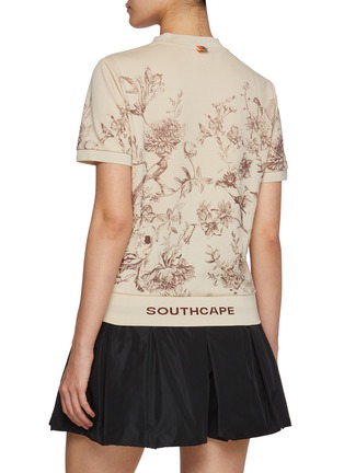 Back View - Click To Enlarge - SOUTHCAPE - Floral Printed Logo T-shirt