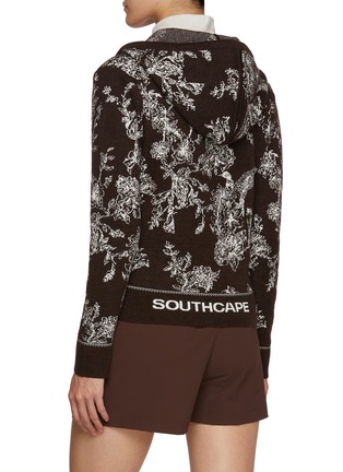 Back View - Click To Enlarge - SOUTHCAPE - Floral Jacquard Knit Hoodie