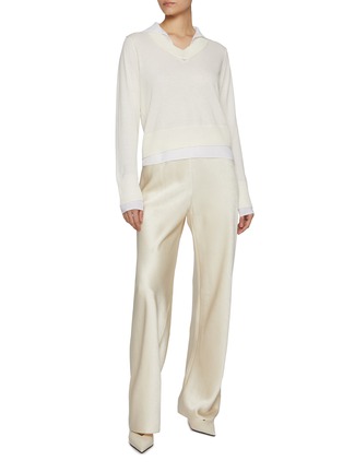 Figure View - Click To Enlarge - VINCE - Fluid Satin Bias Pants