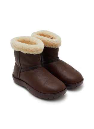 Detail View - Click To Enlarge - BOTTEGA VENETA - Merinos Aviator Shearling Ankle Boots